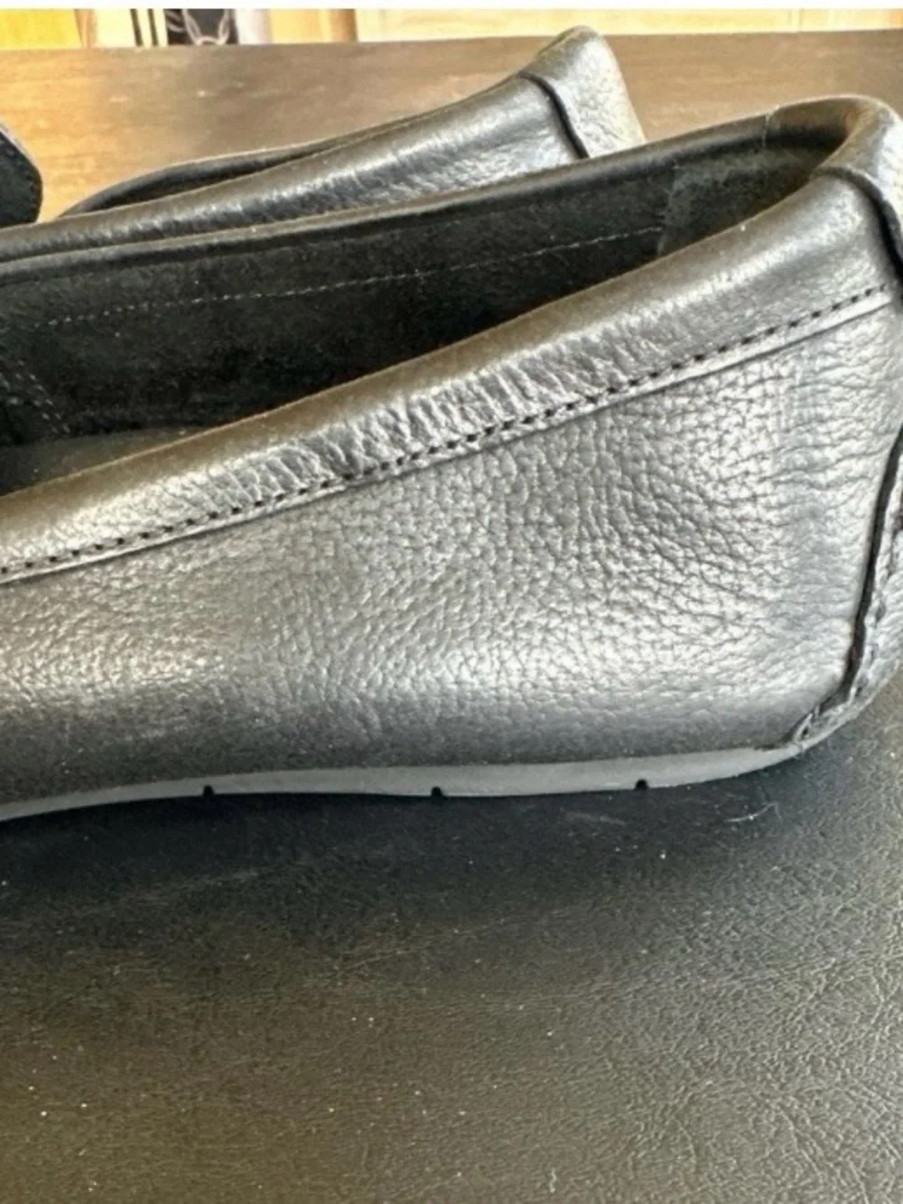 Cole Haan Black Leather Slip On Silver Horse Bit Buckle Detail Loafers